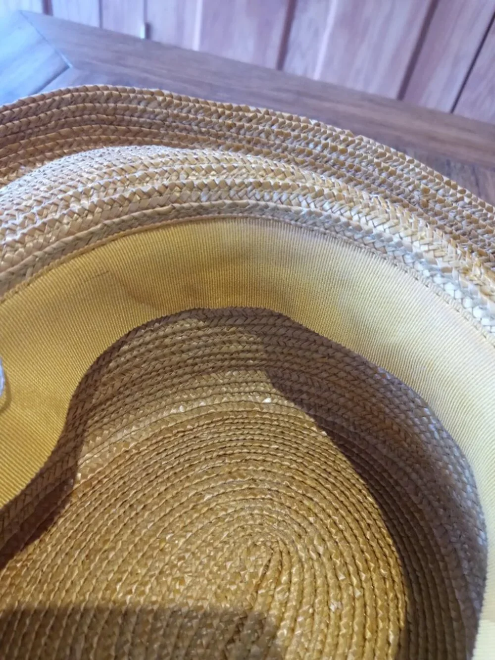 (flawed) ERIC JAVITS raffia sun hat vintage (OS) - Picture 5 of 13